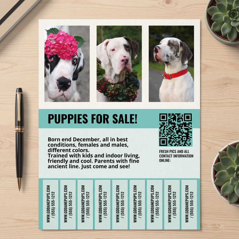 Dog for Sale Flyer Template